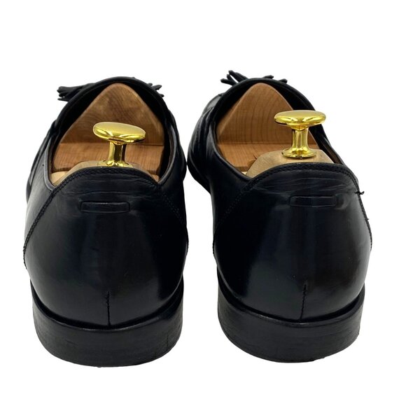 Italy Bragano Cole Haan men\'s size 10 black leather tassel loafer dress shoes main image 10